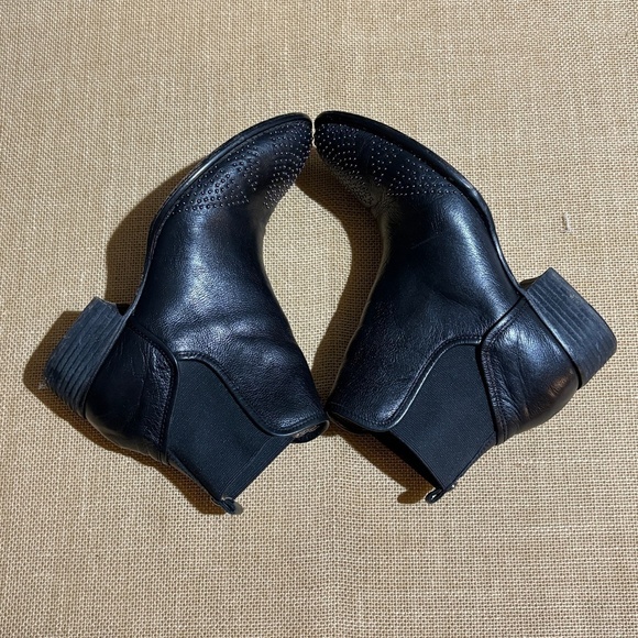 Donald Pliner Women Pronto Leather Ankle Bootie Sz 6.5 Pullon Western City Rodeo - Picture 5 of 10